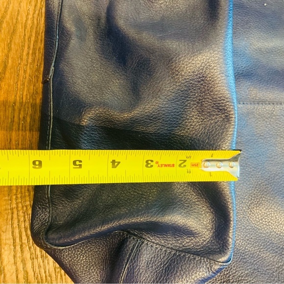 L CREDI Leather Slouchy Boho Bohemian No Strap Shoulder Bag  Tote Purse - Picture 7 of 11